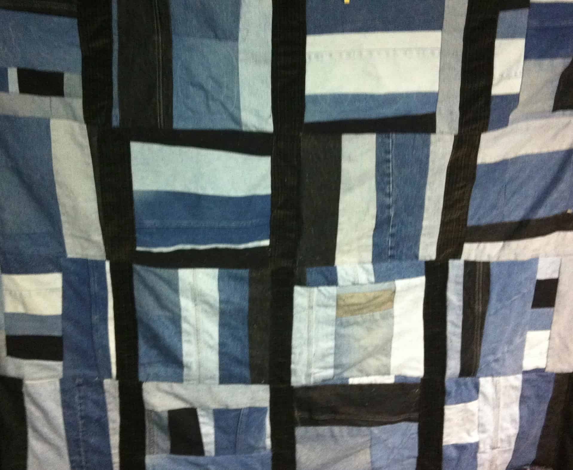 Gee's Bend Inspiration Quilt - made from old jeans from the Woodruff-Long Family