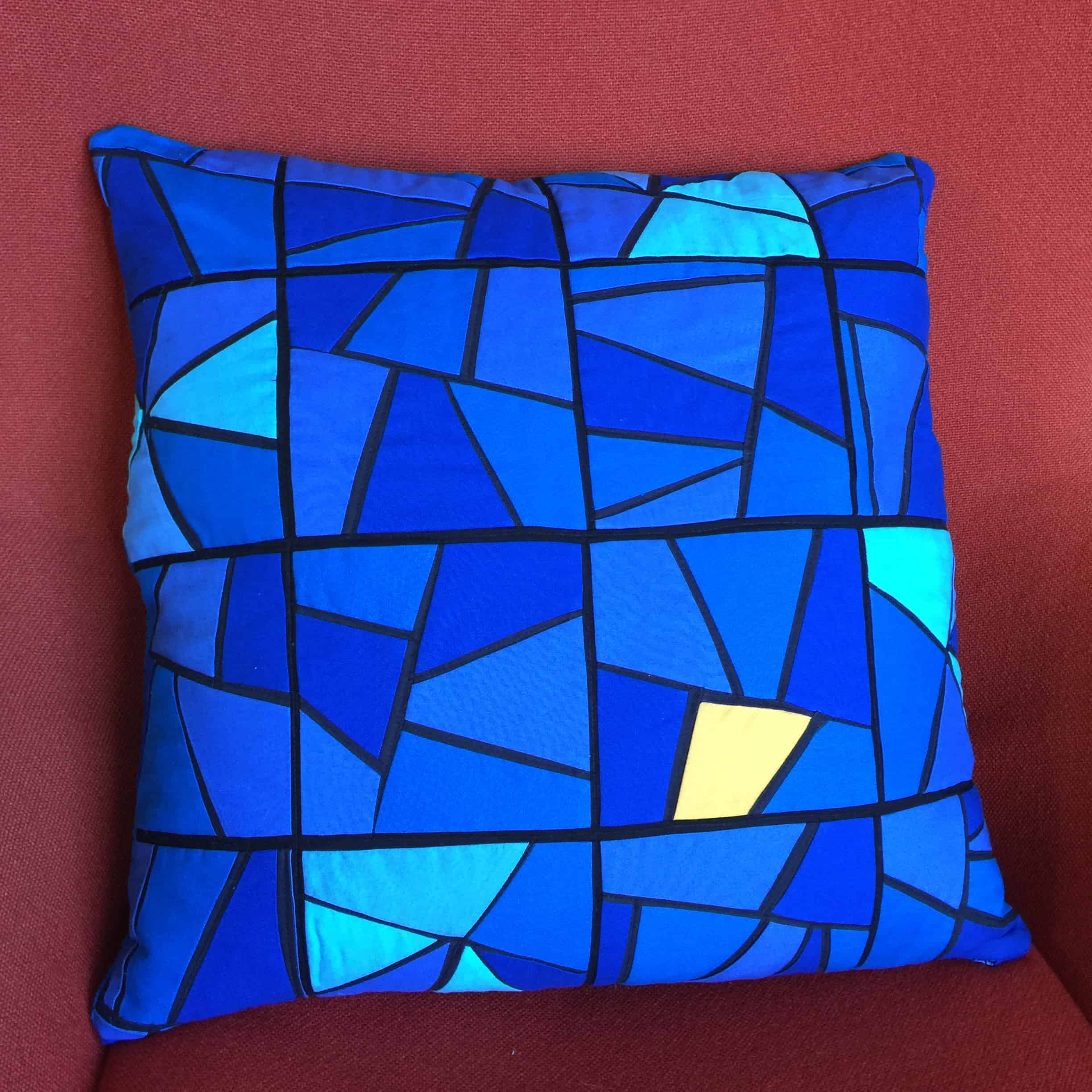Berlin Stained Glass Pillow -Front