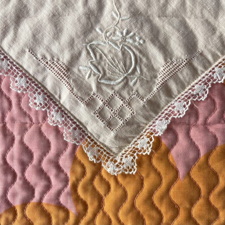 12.6 My Grandma Woody's linen napkin
