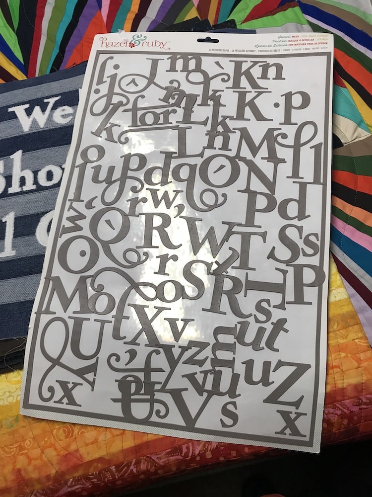 Stick on letter templates